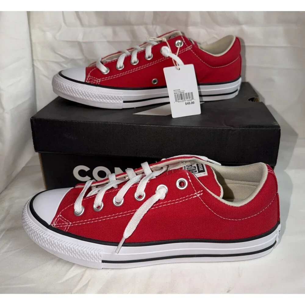 New Converse All Star Kids Red CTAS Street Slip Size 6 A17177F - Picture 1 of 5